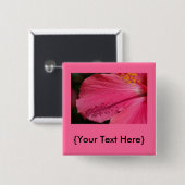 Roze Hibiscus Button (Voorkant /achterkant)