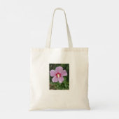 Roze Hibiscus Canvas tas (Achterkant)