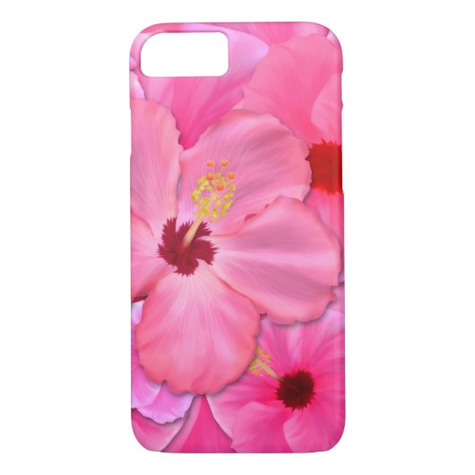 Roze Hibiscus Case-Mate iPhone Case (Achterkant)