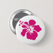 Roze Hibiscus Design Ronde Button 5,7 Cm (Voorkant /achterkant)