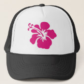 Roze Hibiscus Design Trucker Pet (Voorkant)