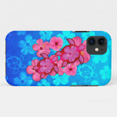 Roze hibiscus en Honu Turtles Case-Mate iPhone Case (Achterkant (horizontaal))