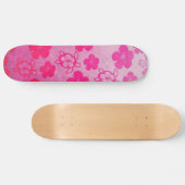 Roze hibiscus en Honu Turtles Persoonlijk Skateboard (Horizontaal)