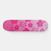 Roze hibiscus en Honu Turtles Persoonlijk Skateboard (Horizontaal)