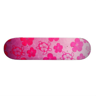 Roze hibiscus en Honu Turtles Persoonlijk Skateboard