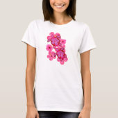 Roze hibiscus en Honu Turtles T-shirt (Voorkant)