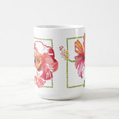 Roze Hibiscus en Red Camellia Garden Floral groot Koffiemok (Center)