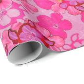 Roze Hibiscus en Schildpadden Honu Cadeaupapier (Rol Hoek)