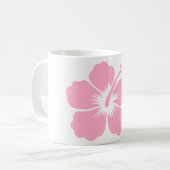 Roze hibiscus F Koffiemok (Voorkant links)