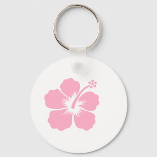 Roze hibiscus F Sleutelhanger
