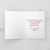 Roze Hibiscus Floral Mum Mooie Moederdag Kaart (Binnen)