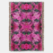 Roze Hibiscus Flower Abstract Deken (Voorkant Verticaal)