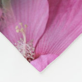 Roze Hibiscus Flower Abstract Fleece Deken (Hoek)