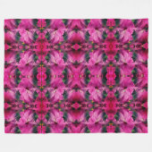 Roze Hibiscus Flower Abstract Fleece Deken (Voorkant (Horizontaal))