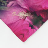 Roze Hibiscus Flower Abstract Fleece Deken (Hoek)