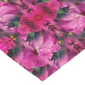 Roze Hibiscus Flower Abstract Korte Tafelloper (Hoek)