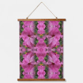 Roze Hibiscus Flower Art Abstract Hangend Wandkleed (Voorkant)