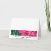 Roze Hibiscus Flower Bedankkaart (Achterkant)