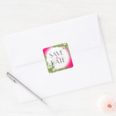 Roze hibiscus flower bespaart de datum sticker (Envelop)
