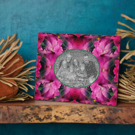 Roze Hibiscus Flower Creëer Uw eigen foto Fotoplaat