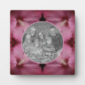 Roze Hibiscus Flower Creëer Uw eigen foto Fotoplaat (Voorkant)