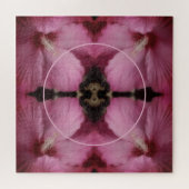 Roze Hibiscus Flower Creëer Uw eigen foto Legpuzzel (Horizontaal)