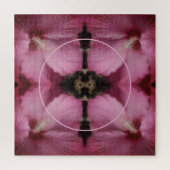Roze Hibiscus Flower Creëer Uw eigen foto Legpuzzel (Verticaal)