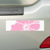 Roze Hibiscus flower H Bumpersticker (Op auto)