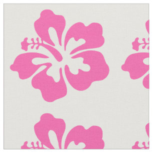 Roze Hibiscus Flower Hawaiian Beach Girly Vacking Stof