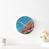 Roze Hibiscus Flower Kindness Quote Inspirerend Ronde Klok (Huis)