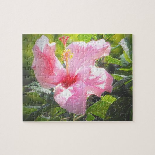 Roze Hibiscus Flower Legpuzzel (Horizontaal)