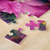 Roze Hibiscus Flower Lijst Creëer Uw eigen foto Legpuzzel (Zijkant)