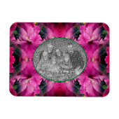 Roze Hibiscus Flower Lijst Creëer Uw eigen foto Magneet (Horizontaal)