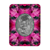 Roze Hibiscus Flower Lijst Creëer Uw eigen foto Magneet (Verticaal)