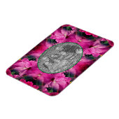 Roze Hibiscus Flower Lijst Creëer Uw eigen foto Magneet (Linkerzijde)