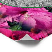Roze Hibiscus Flower Lijst Creëer Uw eigen foto Poster (Hoek)