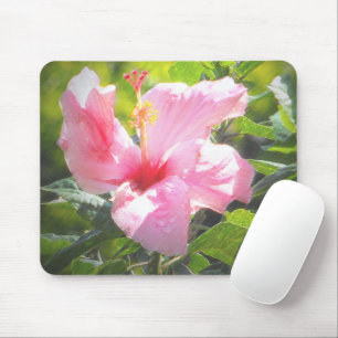 Roze Hibiscus Flower Muismat