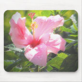 Roze Hibiscus Flower Muismat (Voorkant)