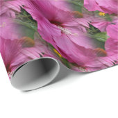 Roze Hibiscus Flower Natuur Cadeaupapier (Rol Hoek)