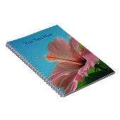 Roze Hibiscus Flower Natuur Notitieboek (Rechterzijde)