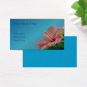 Roze Hibiscus Flower Natuur Visitekaartjes (Bureau)