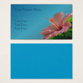 Roze Hibiscus Flower Natuur Visitekaartjes (Voorkant /achterkant)
