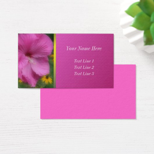 Roze Hibiscus Flower Natuur Visitekaartjes (Bureau)