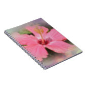 Roze Hibiscus Flower Notitieboek (Rechterzijde)