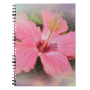 Roze Hibiscus Flower Notitieboek