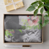 Roze Hibiscus Flower Overlay Voeg je eigen foto to Tissuepapier (Geschenk)