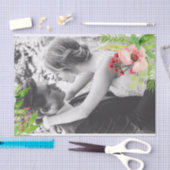 Roze Hibiscus Flower Overlay Voeg je eigen foto to Tissuepapier (Craft)