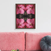 Roze Hibiscus Flower Partiële kleur Abstract Canvas Afdruk (Insitu (Woonkamer))