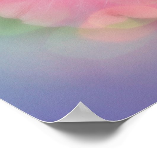 Roze Hibiscus Flower Poster (Hoek)