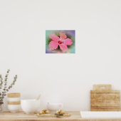 Roze Hibiscus Flower Poster (Keuken)